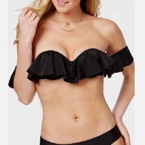 Raisins Swimsuit Bikini 2pc set Sz XL Push Up Off Shoulder Bra Tie side bottom